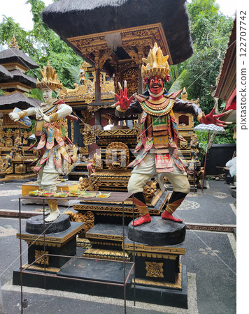 Traditional statue of a guardian demon on the island of Bali, Indonesia. 122707742
