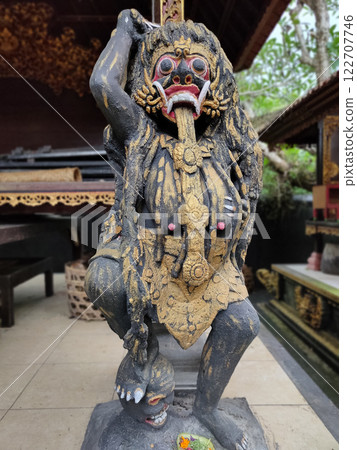 Traditional statue of a guardian demon on the island of Bali, Indonesia. 122707746