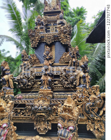 Traditional statue of a guardian demon on the island of Bali, Indonesia. 122707748