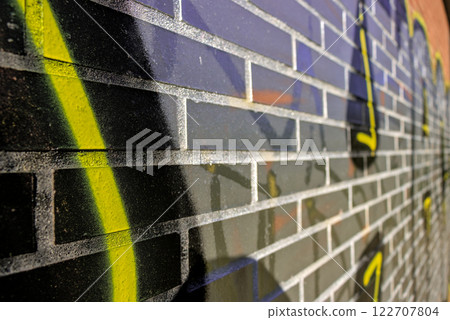 graffiti on a wall graffiti on a wall 122707804