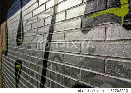 urban art on a wall 122708290