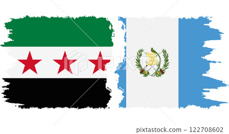 Guatemala and Syrian Revolution grunge flags connection vector 122708602