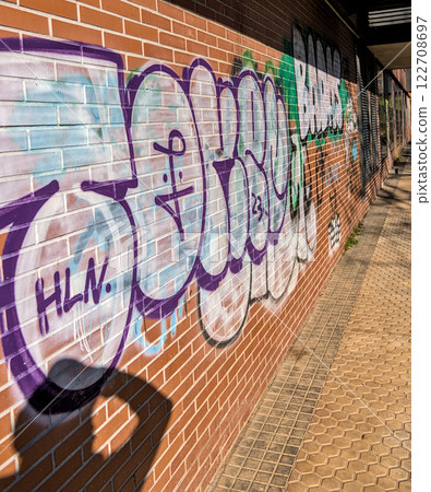 graffiti on a wall 122708697