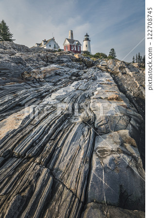 Pemaquid Point Lighthouse on the rocky coast of Maine, Bristol, Lincoln County, New England, USA Pemaquid Point Lighthouse on the rocky coast of Maine, Bristol, Lincoln County, New England, USA 122708745