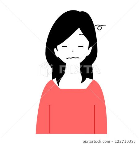 一位疲憊的年輕女子的插圖 一位疲憊的年輕女子的插圖 122710353