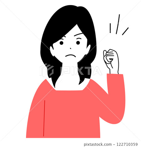 Illustration of a woman making a decision 122710359