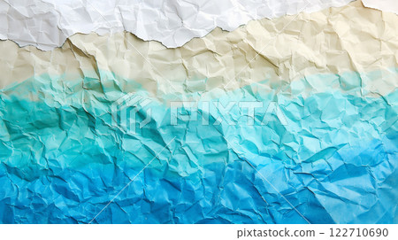 Crumpled paper ocean shore texture design for creative backgrounds Crumpled paper ocean shore texture design for creative backgrounds 122710690