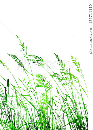 green grass silhouettes . hand drawing. Not AI Vector illustration green grass silhouettes . hand drawing. Not AI Vector illustration 122711110