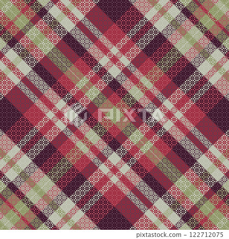 Tartan plaid pattern with texture. 122712075