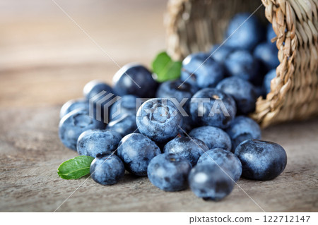 Pile of blueberries 122712147