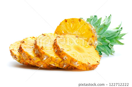 Pineapple slices on white background 122712222