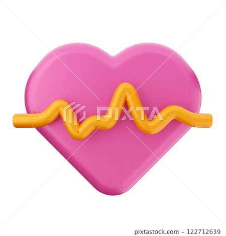 3d valentines day heart beat 3d valentines day heart beat 122712639