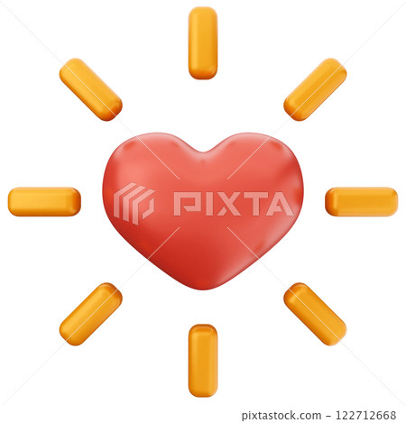 3d valentines day love heart 122712668