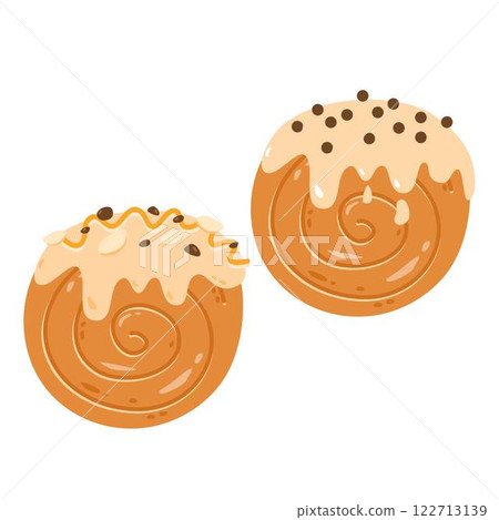 famous dessert named cromboloni illustration famous dessert named cromboloni illustration 122713139