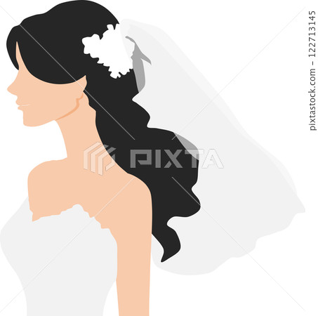 一位穿著婚紗的女士的插圖 122713145