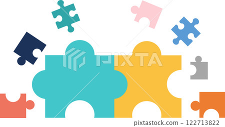 Puzzle graphic material illustration 122713822