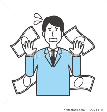 A man in trouble with debt 122714103