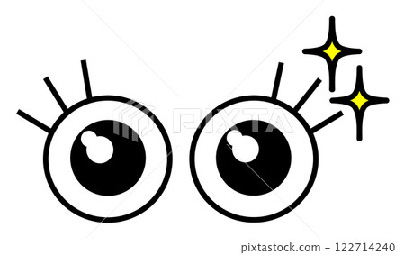 Illustration of an eyeball staring in amazement 122714240