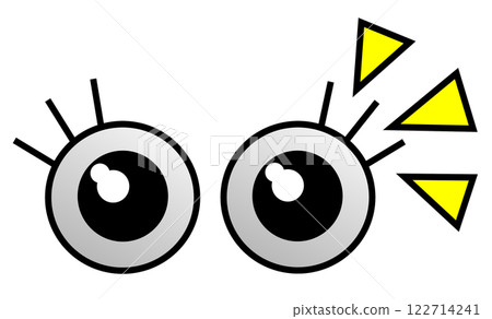 Illustration of an eyeball staring in amazement 122714241