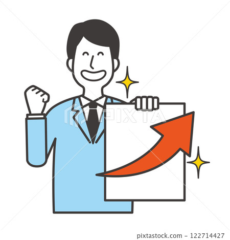 Rising arrow and men 122714427