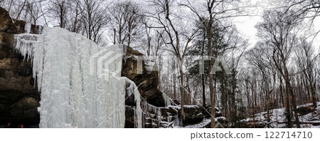 Lower Dundee Falls Frozen in Winter, Dundee, Ohio Lower Dundee Falls Frozen in Winter, Dundee, Ohio 122714710