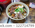 Taiwanese specialty beef noodles - A delicious noodle dish with rich soup and tender beef 122714799