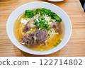 Taiwanese specialty, clear beef noodles - an exquisite noodle dish with clear soup and tender beef 122714802