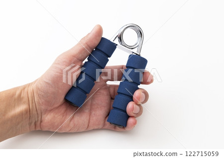 Male hands doing grip training 122715059