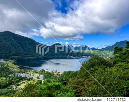 View of Lake Haruna from the Mount Haruna Ropeway 122715782