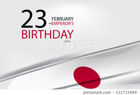 illustration of a Japanese flag background in red and white, celebrating a birthday on February 23rd illustration of a Japanese flag background in red and white, celebrating a birthday on February 23rd 122715899