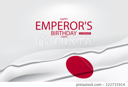 A festive birthday card for the emperor, showcasing a waving flag in striking gold and royal blue hues A festive birthday card for the emperor, showcasing a waving flag in striking gold and royal blue hues 122715914