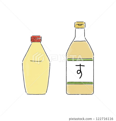 Mayonnaise, vinegar, watercolor style 122716116