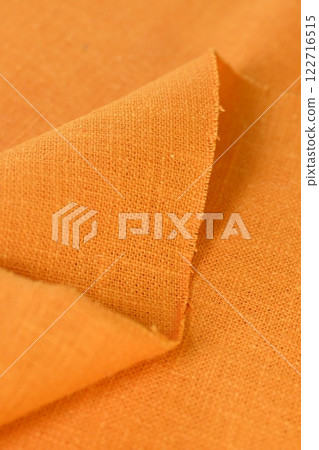 orange hemp viscose natural fabric cloth color, sackcloth rough texture of textile fashion 122716515