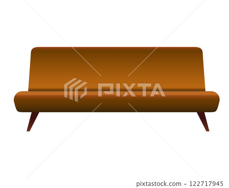 Designer parametric orange sofa for sitting room 60s 70s retro style home interior design Designer parametric orange sofa for sitting room 60s 70s retro style home interior design 122717945
