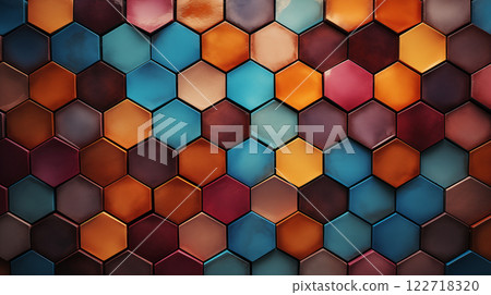 Abstract futuristic background with hexagons. 122718320