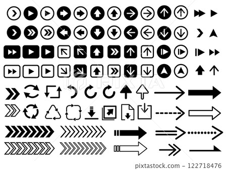 箭頭圖標集 箭頭圖標集 122718476