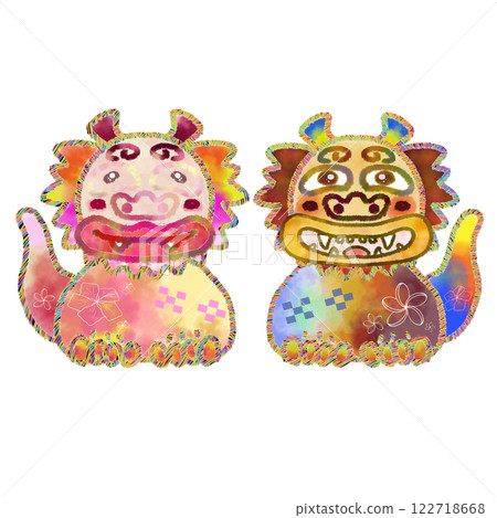 Okinawa Colorful Shisa 122718668