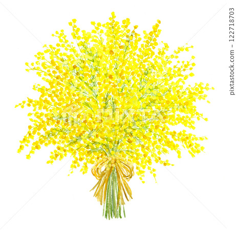 Watercolor mimosa bouquet Watercolor mimosa bouquet 122718703