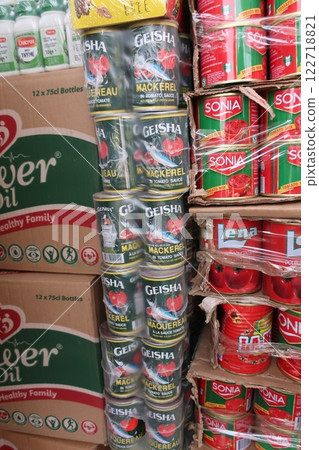 GEISHA canned mackerel sold in Abuja, Nigeria 122718821