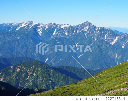 從白馬山俯瞰劍山和立山連峰的夏日美景 122718844