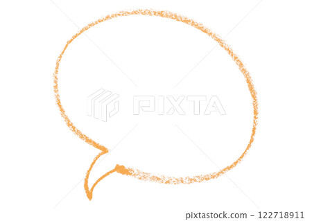 Separate orange speech bubble on transparent background. 122718911