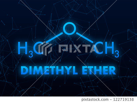 Dimethyl Ether Molecule Structure on Dark Background Dimethyl Ether Molecule Structure on Dark Background 122719138