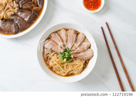 duck noodles with stewed duck soup 122719196