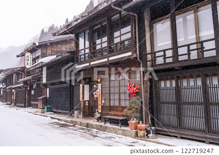 <長野縣>木曾驛町奈良井宿降雪 122719247
