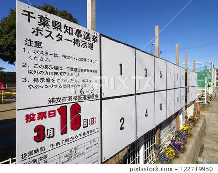 Election poster display area, Chiba Prefectural Governor and Urayasu Mayor elections Election poster display area, Chiba Prefectural Governor and Urayasu Mayor elections 122719930