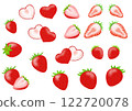 Strawberry realistic illustration material 122720078