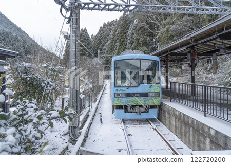 Eizan Electric Railway: Kurama Station covered in snow 122720200