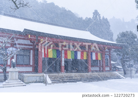 鞍馬寺的銀白色世界：主殿與金剛殿 122720273