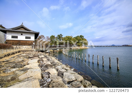 Otsu City, Zeze Castle Ruins Park and Mount Omi Fuji in the distance 122720473