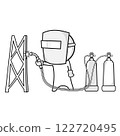 Welder works at a factory 122720495